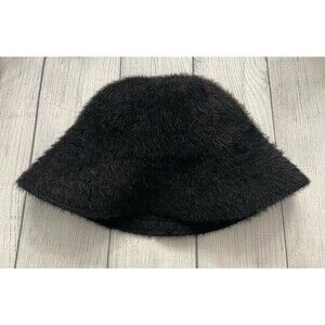A New Day Black Imitation Fur Women’s Ladies Bucket Hat, Size Adult